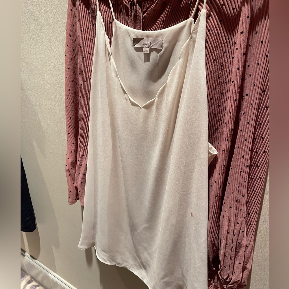 Ann Taylor loft cream shirt